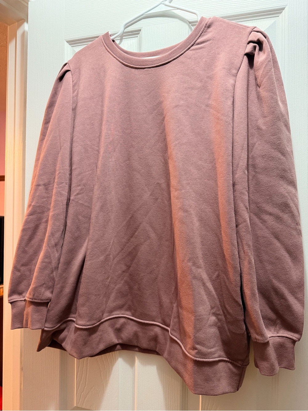 Women’s Long Sleeve Crewneck Sweater - Dusty Rose